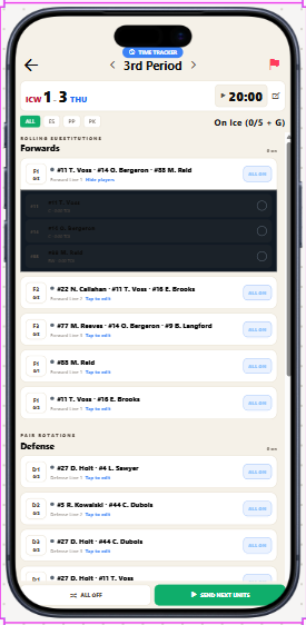 Statraxx line builder and rolling substitutions